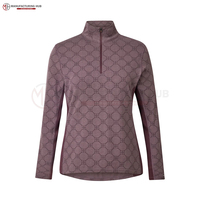 Chemises de couche de base pour femmes équestres en polyester 100% personnalisées Équitation Couche de base à manches courtes Costume équestre féminin