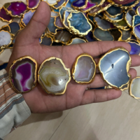 Porte-clés en Agate Naturelle de Haute Qualité, Support de Téléphone, Sous-Verre, Tendance Mode, Cadeau de Fêtes, Décorations 4-7cm Laser