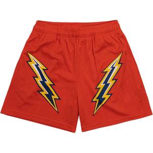 Pantalones cortos para hombre con estampado de sublimación de estilo callejero, ropa de gimnasio de malla Premium con gráfico personalizado, secado rápido, transpirable, fábrica OEM - Product Image 4