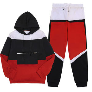 Conjuntos Deportivos de Punto Estampados para Hombre, Conjuntos de Sudadera con Capucha para Hombre, Trajes a Rayas, Conjunto Informal de Color, Conjunto de 2 Piezas de Sudaderas para Hombre - Product Image 1