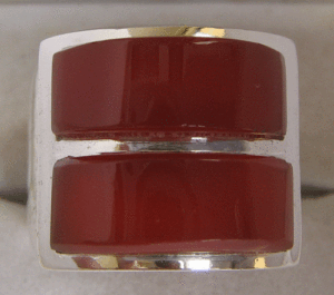Shah Gems Women's Natural Carnelian 925 Sterling Silver <b>Crystal</b> <b>Ring</b> - Product Image 1