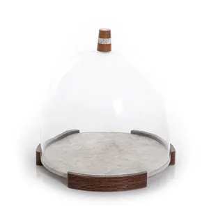 Dôme alimentaire en marbre et en bois de créateur le plus vendu Ustensiles de cuisine faits à la main Vaisselle de serveur pour la maison, l'hôtel et le restaurant - Product Image 3