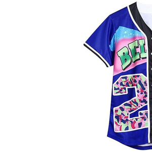 Camisetas de béisbol de poliéster transpirable personalizadas de primera calidad, uniformes deportivos impresos, estilo OEM/ODM, venta al por mayor, pedido a granel disponible - Product Image 3