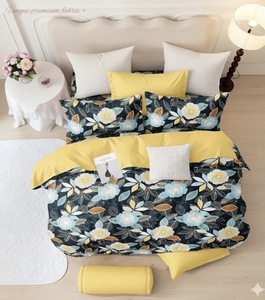 Ensemble de draps en microfibre respirante pour lit Queen 3 pièces 400TC Nombre de fils Style moderne Hôpital Hôtel Ultra doux Oreiller - Product Image 1