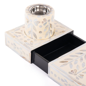 Brûleur d'encens élégant fait à la main en nacre avec boîte à tiroirs islamique Ramadan Kareem Decor & Eid Mubarak Celebration Gift Set - Product Image 6
