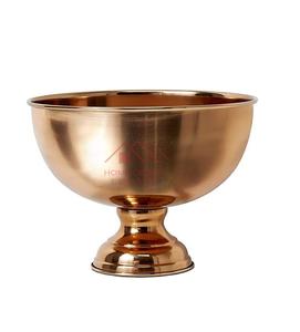 Bol en métal finition cuivre, bol décoratif pour fleurs, prix de gros - Product Image 1