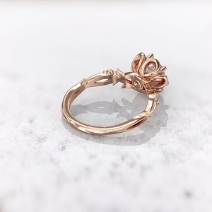 18k Solid Gold Round Cut Diamond Engagement <b>Rings</b> Elegant Design Exquisite Natural Diamond Solitaire <b>Rings</b> for Women Wholesale - Product Image 5