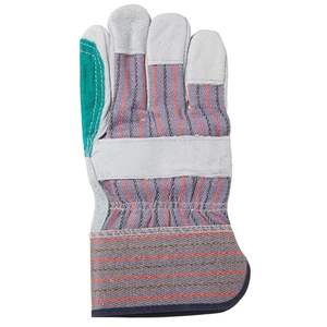 Canadian <b>Rigger</b> Cow Split Leather Safety <b>Gloves</b> General Purpose Construction Gardening Industrial Work Protective Gear - Product Image 2