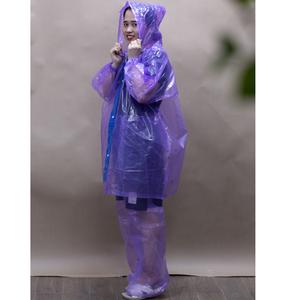 Veste et pantalon de pluie en PE réutilisable pour une seule personne, longueur à capuche, 120cm, étiquette privée - Product Image 4