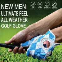 Gants de golf à adhérence puissante, durabilité, adaptés à toutes les conditions de jeu, en cuir Cabretta de qualité supérieure, avec coussinet pour le pouce, antidérapants, réglables, pour le sport
