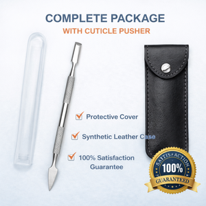 Pousse-cuticules en acier inoxydable pour manucure et pédicure |   Outil double extrémité pour enlever les cuticules des ongles |   Poignée antidérapante antirouille - Product Image 6