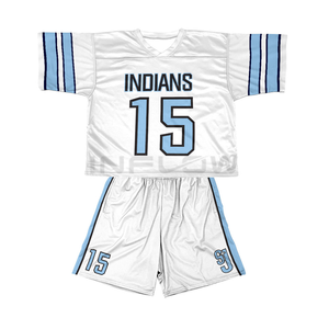 Meilleures ventes Design personnalisé 100% Polyester Lacrosse Jersey Vêtements de football personnalisés Uniformes de football américain Pinnies - Product Image 3