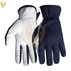 High-quality Long-lasting <b>Cow</b> Grain Leather Nitrile En420 Assembly Gloves Safety Gardening Cotton & Leather Gloves - Product Image 2