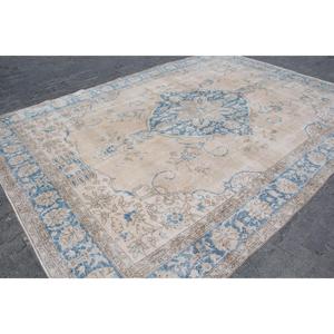Tapis, 9,2x12,3 pieds, tapis vintage, tapis persan bleu en laine - Product Image 3