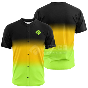 High Quality Breathable Plus Size Baseball Jersey Professional Design Customizable 100% Polyester for Sale - Product Image 3