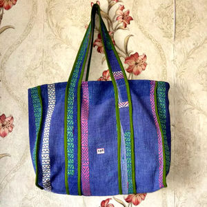 Venta al por mayor hecho a mano Vintage Kantha bolso de mano para mujer Casual grande Kantha bolso de hombro de compras - Product Image 1