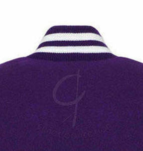 Chaqueta universitaria de invierno de alta calidad para hombre, lana 100%, a prueba de viento, estilo Letterman, etiquetas personalizables, cuello levantado con capucha, servicio OEM - Product Image 5