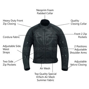 Combinaison de moto 2 pièces en polyester respirant avec maille intérieure et fermetures à glissière de sécurité Adventure Rider Motorbike 2 pièces - Product Image 2