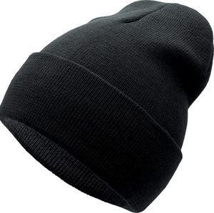 Bonnets d'hiver élégants de qualité supérieure, respirants, couleur noire unie, personnalisables - Product Image 1