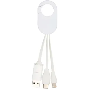 Cable de Carga 4 en 1 de Aluminio Reciclado, Gadget USB Promocional para Huestes - Product Image 3