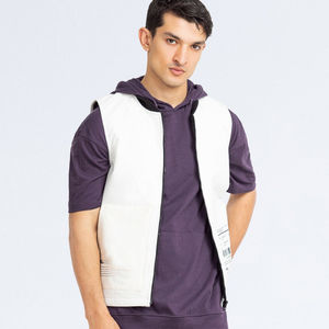 Sweat-shirts à manches courtes en coton mélangé de haute qualité, basiques amples, vêtements décontractés en coton mélangé pour l'hiver, sweat-shirts à manches courtes - Product Image 1