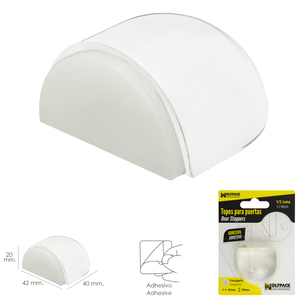 Butée de porte adhésive transparente, demi-lune - Product Image 2