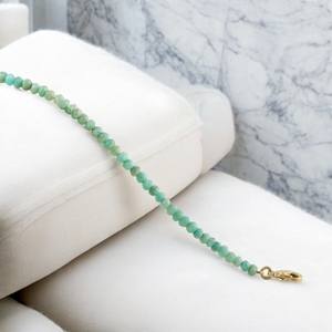 Pulsera de amazonita natural Declaración Cuentas hechas a mano chapadas en oro Joyería de piedras preciosas facetadas Pulsera de plata esterlina 925 - Product Image 4