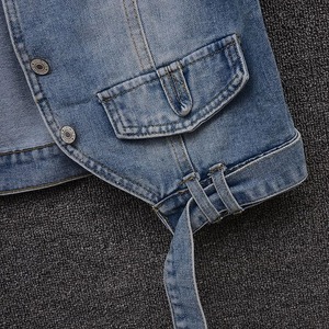 Veste pour femme délavée sans manches personnalisée nouvelle veste en jean 100% coton de qualité supérieure veste en jean à capuche élégante en gros - Product Image 2