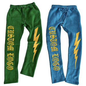 Pantalones de chándal acampanados vintage para hombre, con efecto desgastado y parches, estilo streetwear, joggers, 100% algodón, de tela gruesa, estilo hip hop. - Product Image 2