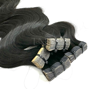 เทปในร่างกายเป็นลอนผมธรรมชาติสีธรรมชาติสำหรับต่อผมมนุษย์ชาวเวียดนาม - Product Image 4