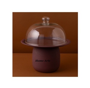 Classic Design Iron <b>Cake</b> <b>Stand</b> With <b>Glass</b> Dome Bestest Quality <b>Cake</b> Chocolates Server From Best Exporter In India - Product Image 2
