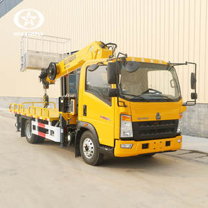시노트럭 호워 신형 디젤 고소작업대 견인식 버킷 리프트 체리피커 19m 리프트 붐리프트 고소작업 플랫폼 GK20 - Product Image 1