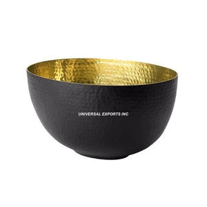 Gold Top Hammered <b>Chocolate</b> Bowl With Wooden Stand Round Shape Tabletop Luxury New <b>Fancy</b> <b>Chocolate</b> Bowl - Product Image 3