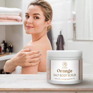Exfoliante Corporal de Sal de Naranja Aromatika con Aceite de Oliva, Vitamina E y Aceite Esencial de Naranja para Exfoliar y Combatir la Celulitis, para Todo Tipo de Piel - Product Image 5