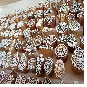 custom made mini henna wooden printing blocks ideal for use by henna and mehendi artists for art and crafts