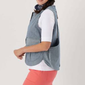 Nueva venta al por mayor de algodón, chaleco acolchado para mujer, ropa de invierno, chaleco acolchado de moda con capucha y cremallera, chaleco acolchado de nailon para mujer - Product Image 2