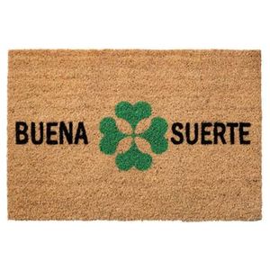 Tappetino in fibra di cocco bianco Buona fortuna 40x60cm (Dintex 50512) - Product Image 1