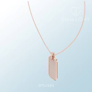 IGI Certified Lab Grown Diamond <b>Cluster</b> Pendant White Gold Finish VS+ Clarity F+ Color Colorless Round Brilliant Cut Necklace - Product Image 4