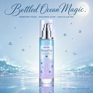 Aceite Corporal Iluminador con Perla de Sirena OEM, Jazmín, Coco, Lavanda, Mica Azul, Bronceador, Vitamina E, para Todo Tipo de Piel, Venta al Por Mayor, 100 ml - Product Image 3