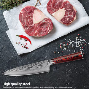 มีดเชฟเหล็กดามัสกัสใช้ในครัวด้ามไม้ - Product Image 5