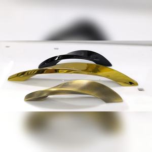 Luxury Modern Brass Gold <b>Black</b> Finish Wave Drawer Handles Cabinet Pulls for Kitchen Furniture Home Decor - Product Image 5