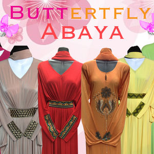 Collection d'abayas brodées de différentes couleurs Tissu Nida de haute qualité - Product Image 1