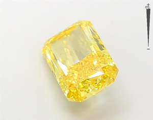 Aniva เพชร3.01CT ปลูกในแล็บ HPHT เพชรที่ยอดเยี่ยมทรงสี่เหลี่ยมตัดแฟนซีสีเหลืองสดใส VS2การรับรองของเพชรหลวม - Product Image 4