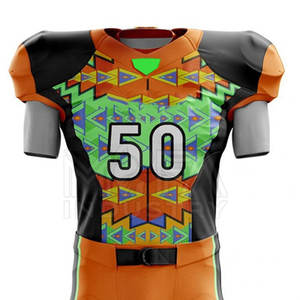 Meilleures ventes, ensemble de maillots de football américain au design personnalisé, uniforme d'entraînement respirant à manches courtes - Product Image 3