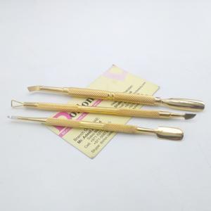 Herramienta de manicura chapada en oro empujador de cutículas de uñas de acero inoxidable de alta calidad al por mayor caliente - Product Image 2
