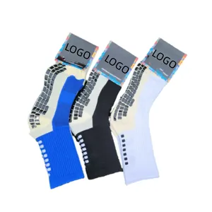 Chaussettes de football hommes femmes chaussettes de sport antidérapant épaissi éponge bas Football Sport de plein air course cyclisme Grip chaussettes