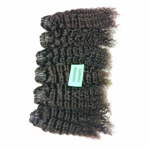 Vente en gros 100% cheveux humains vierges non transformés Deep Wave alignés Vague d'eau en vrac Pas cher Indien Bouclés Bundles Double trame Vendeur - Product Image 4