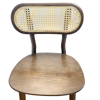 Chaise de salle à manger moderne en rotin tressé pour l'extérieur, le patio, le jardin, le salon et l'entrée