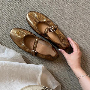 Zapatos planos de lona con punta redonda para mujer, zapatillas informales para mujer, zapatos cómodos para caminar, mocasines transpirables de verano a la moda para mujer - Product Image 1