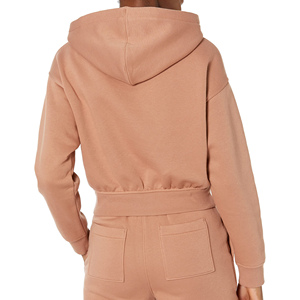 Nuevo diseño de peso ligero profesional de las mujeres sudaderas con capucha al por mayor de manga completa de ropa de invierno Drop-hombro sudaderas con capucha para las mujeres - Product Image 4